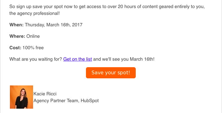 HubSpot email